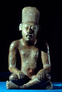 Statuette van een Schrijver, late Klassieke Periode (700-1000 AD)